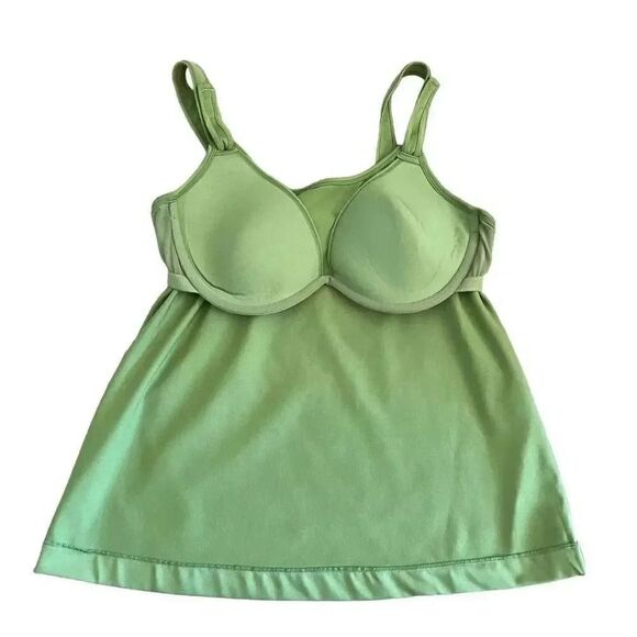 Sahalie Lime Green Built in Bra Adjustable Straps Tank Top SZ 34B (M) - Picture 6 of 12